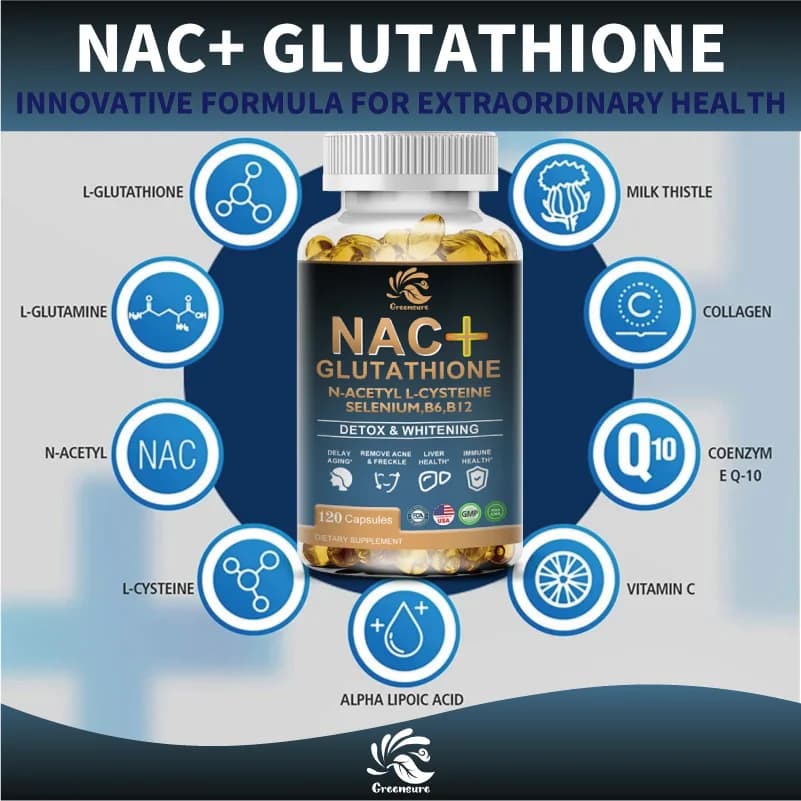 Greensure NAC Glutathione capsules bottle — image 4