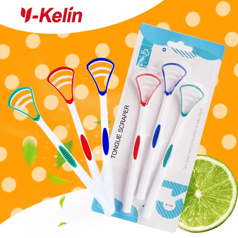 Food‑grade silicone tongue scraper brush in three colors — image 2