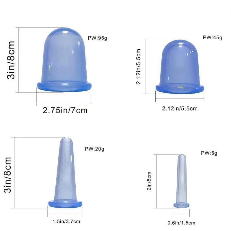 silicone vacuum cupping massage jar set — image 5