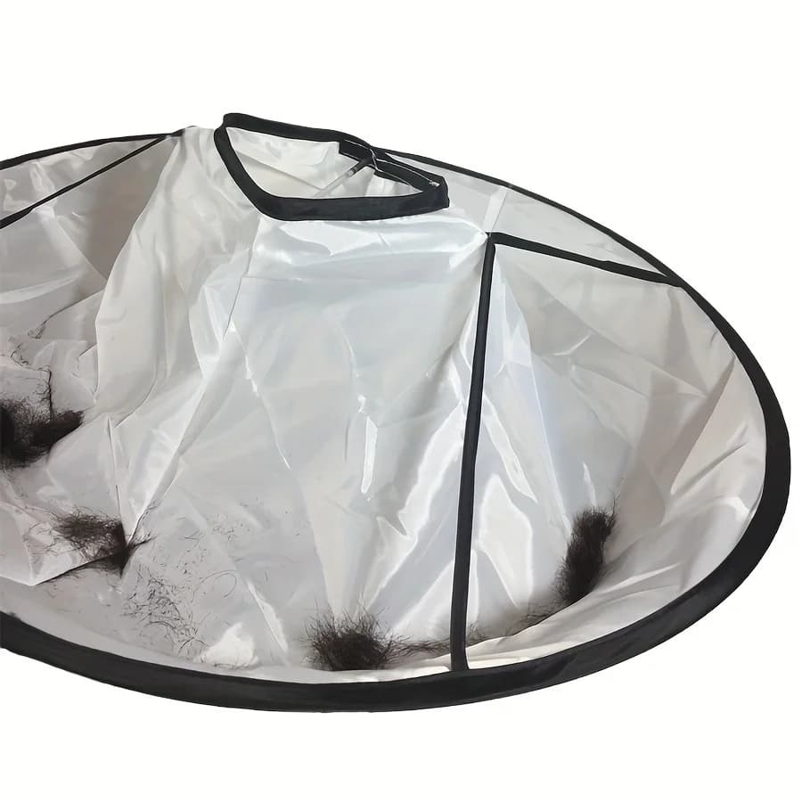 non‑stick hairdressing cloak with adjustable neck wrap — image 3