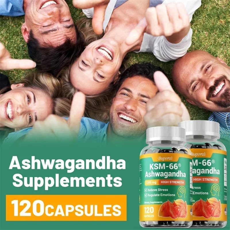 Ashwagandha extract capsules in a bottle — image 4