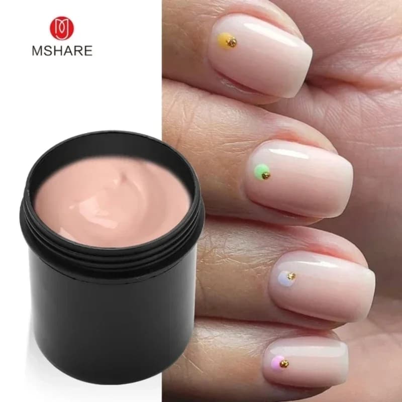 Jelly builder nail extension gel in pink and white — image 4