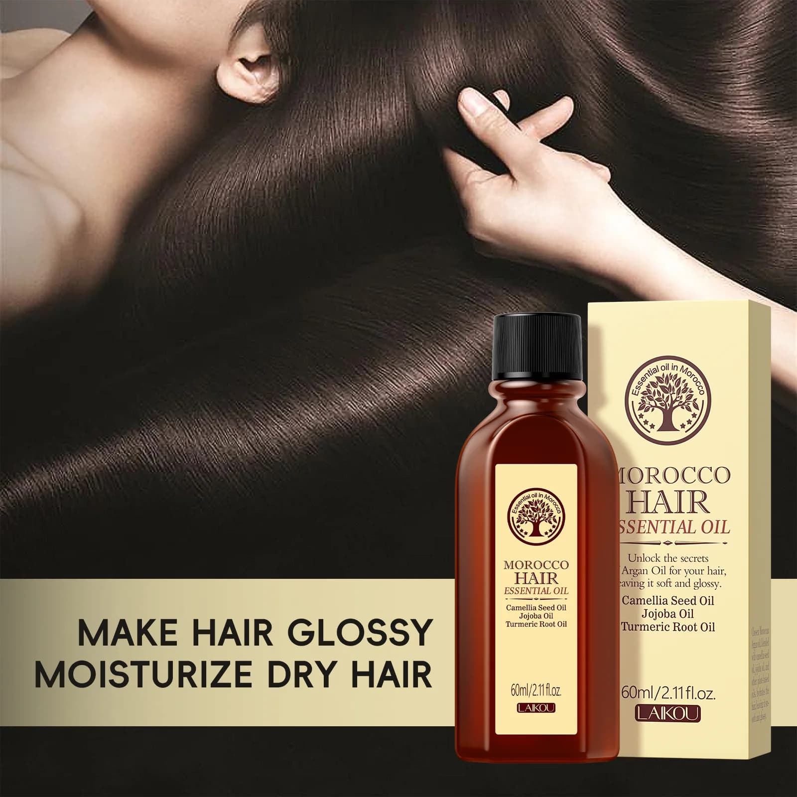Morocco hair essential oil bottle 60ml — image 6