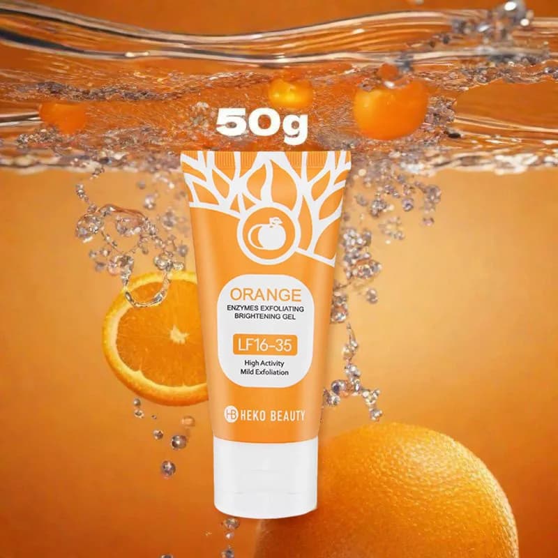 orange exfoliating brightening gel tube — image 5