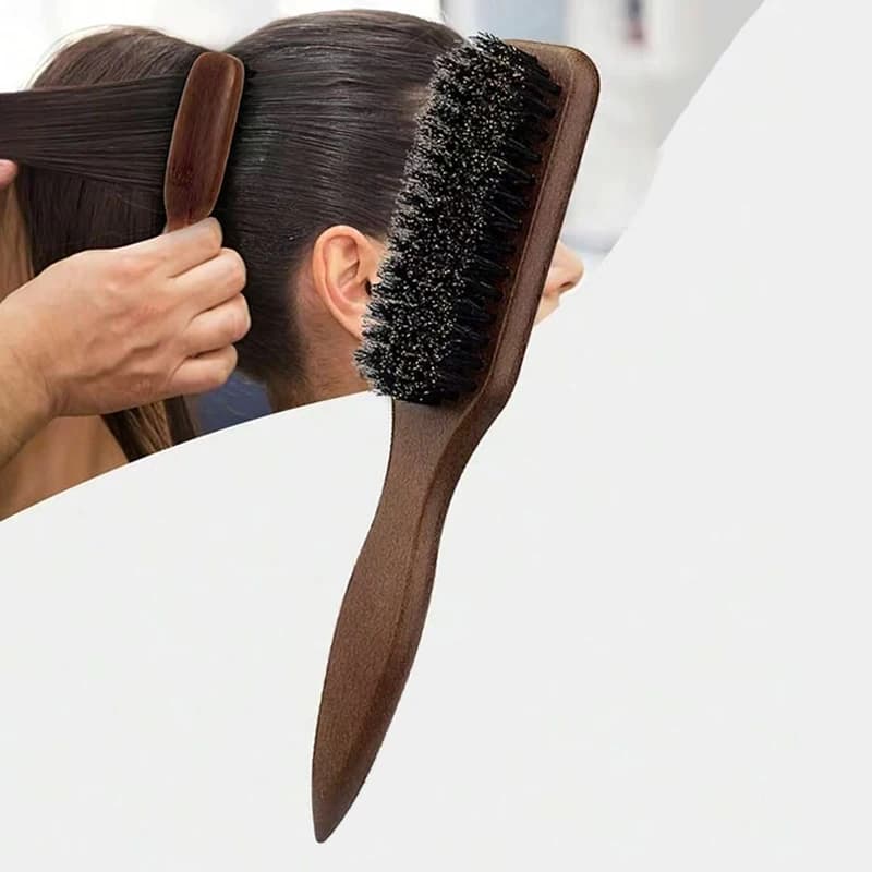Brown bristle comb with pointed tail