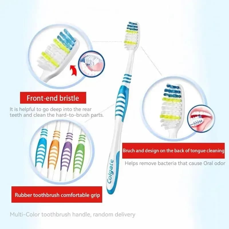 soft and medium bristle toothbrush set — image 3