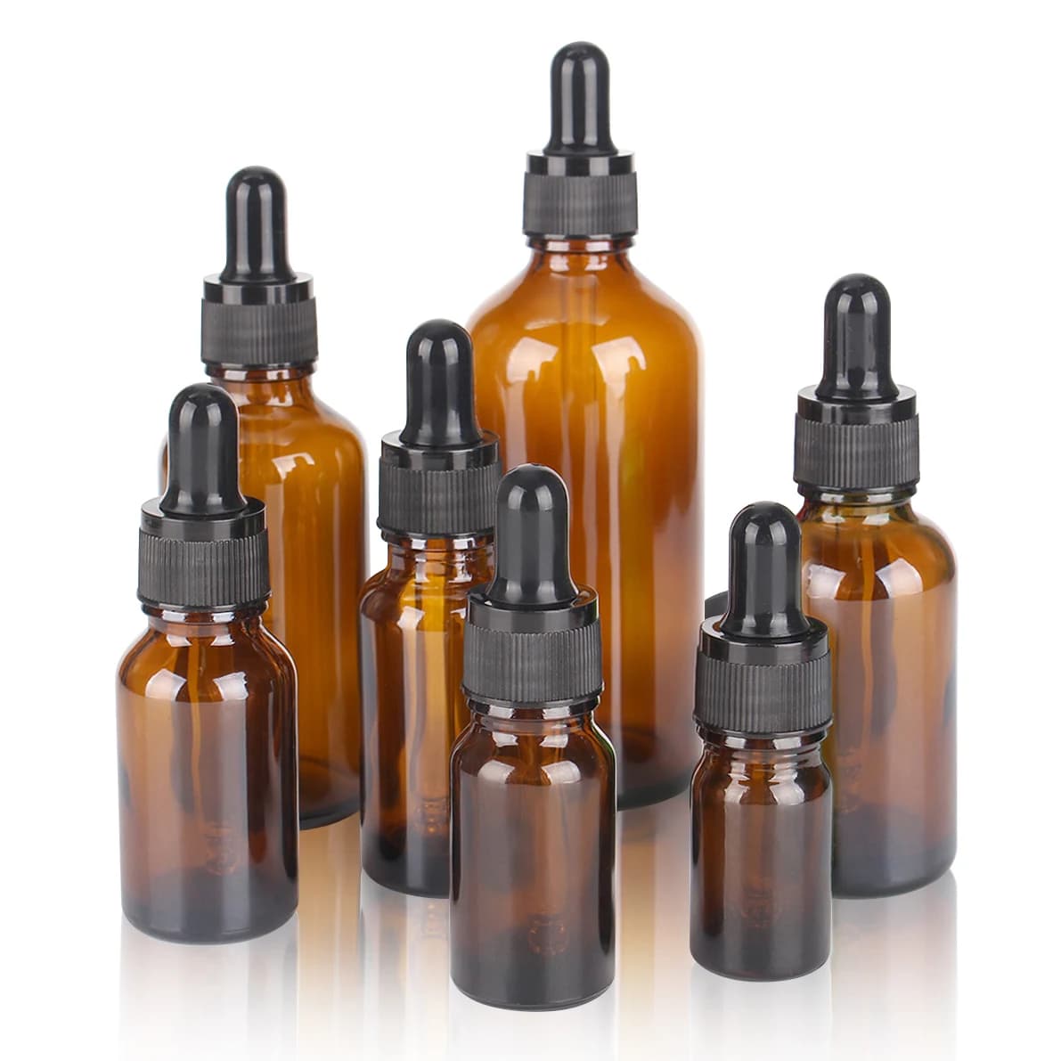 Amber glass dropper bottle with pipette — image 2