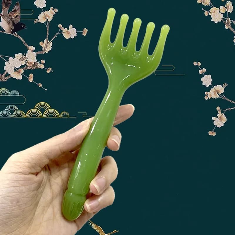 Resin Gua Sha head massager with five-claw scraping head — image 8