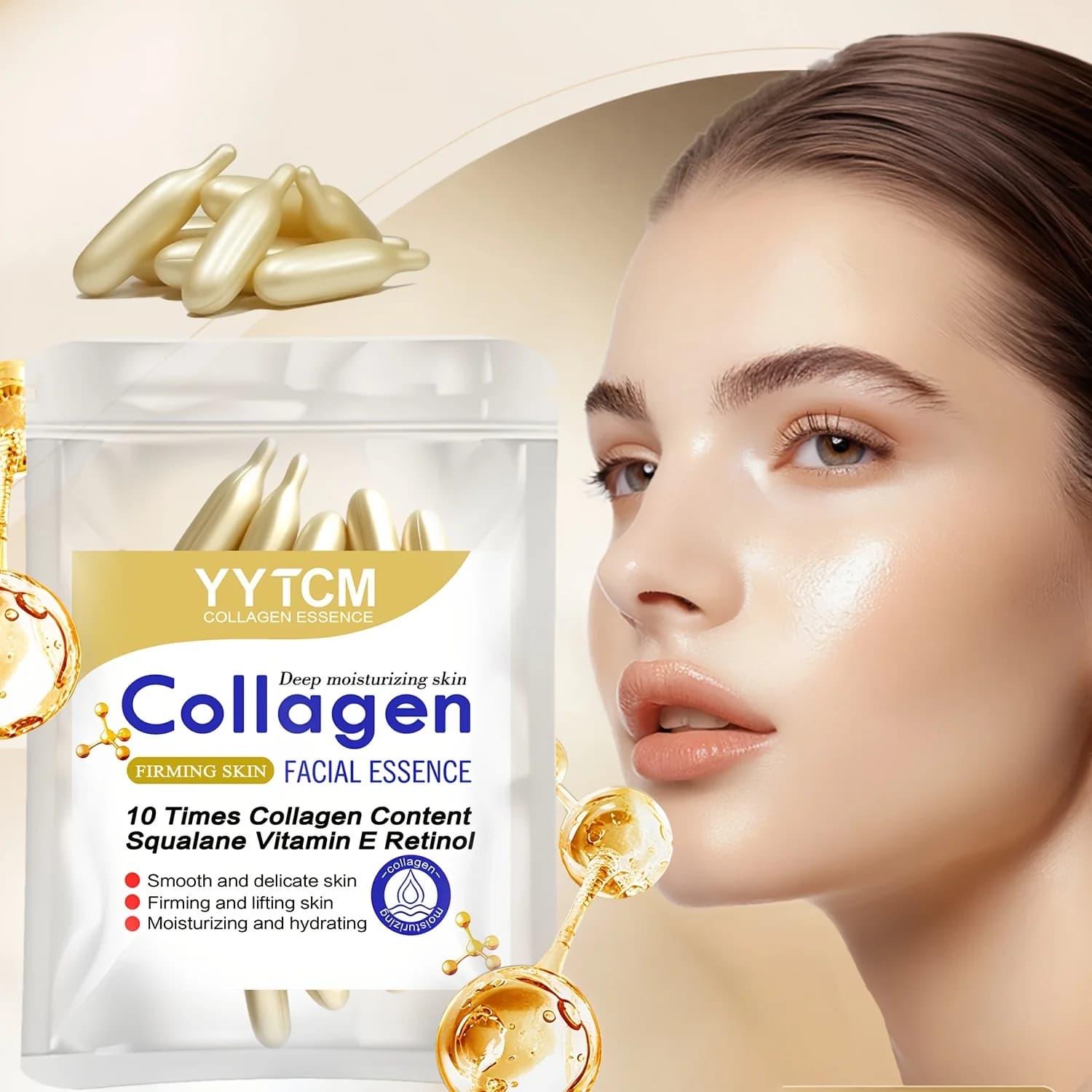 collagen firming capsule essence bottle with capsules — image 3