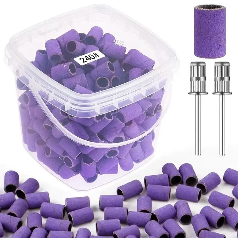 Assorted nail sanding bands and drill bits — image 6