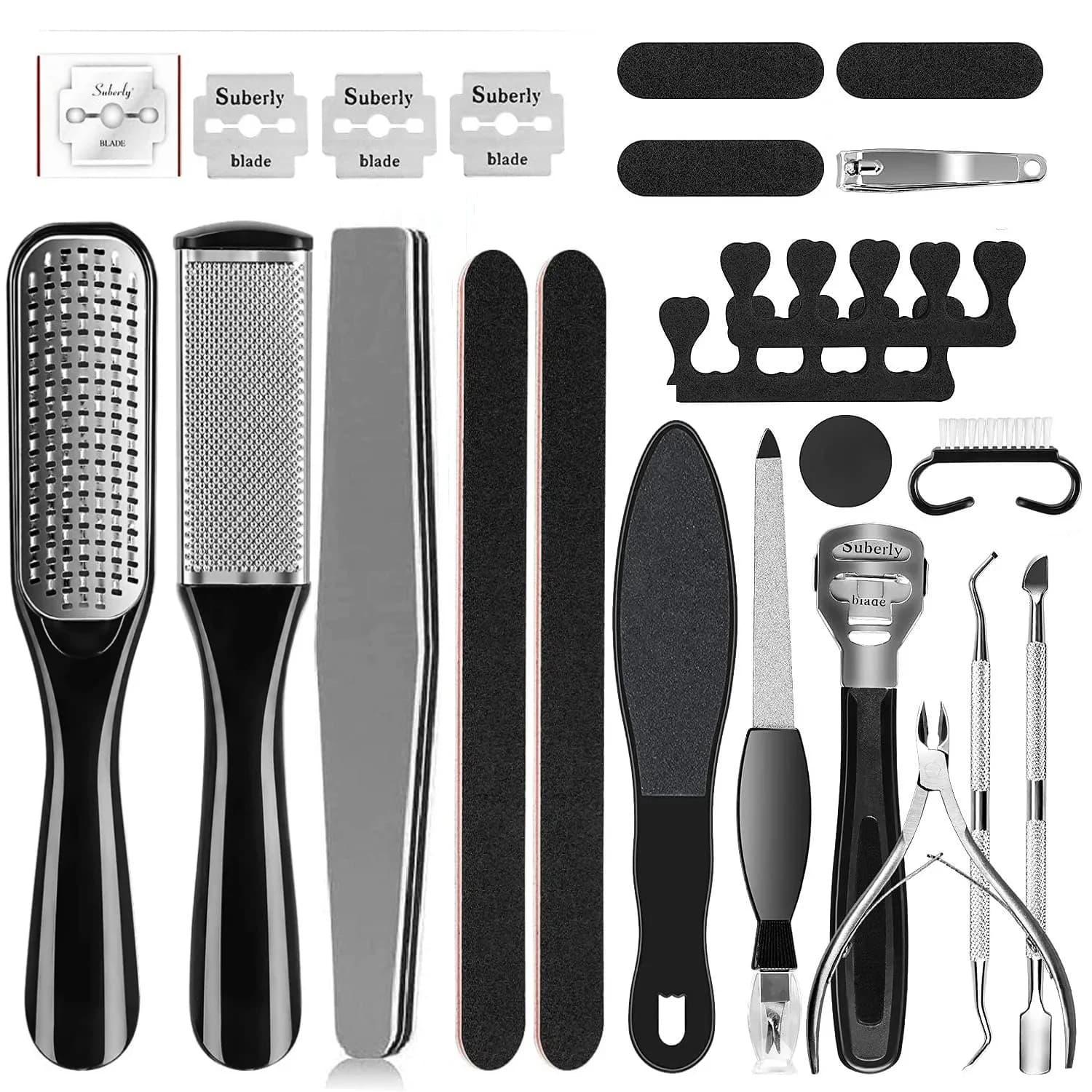 Professional Stainless Steel Pedicure Kit – 8‑Piece Tool Set