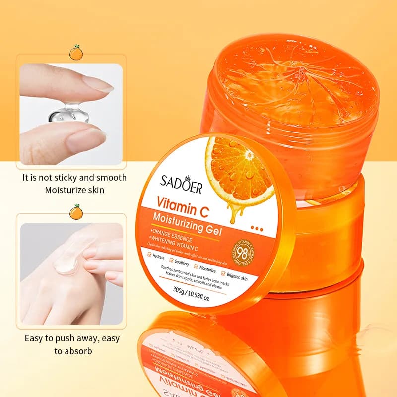 Aloe vera hydrating gel with vitamin C and collagen in a 300 g jar — image 5