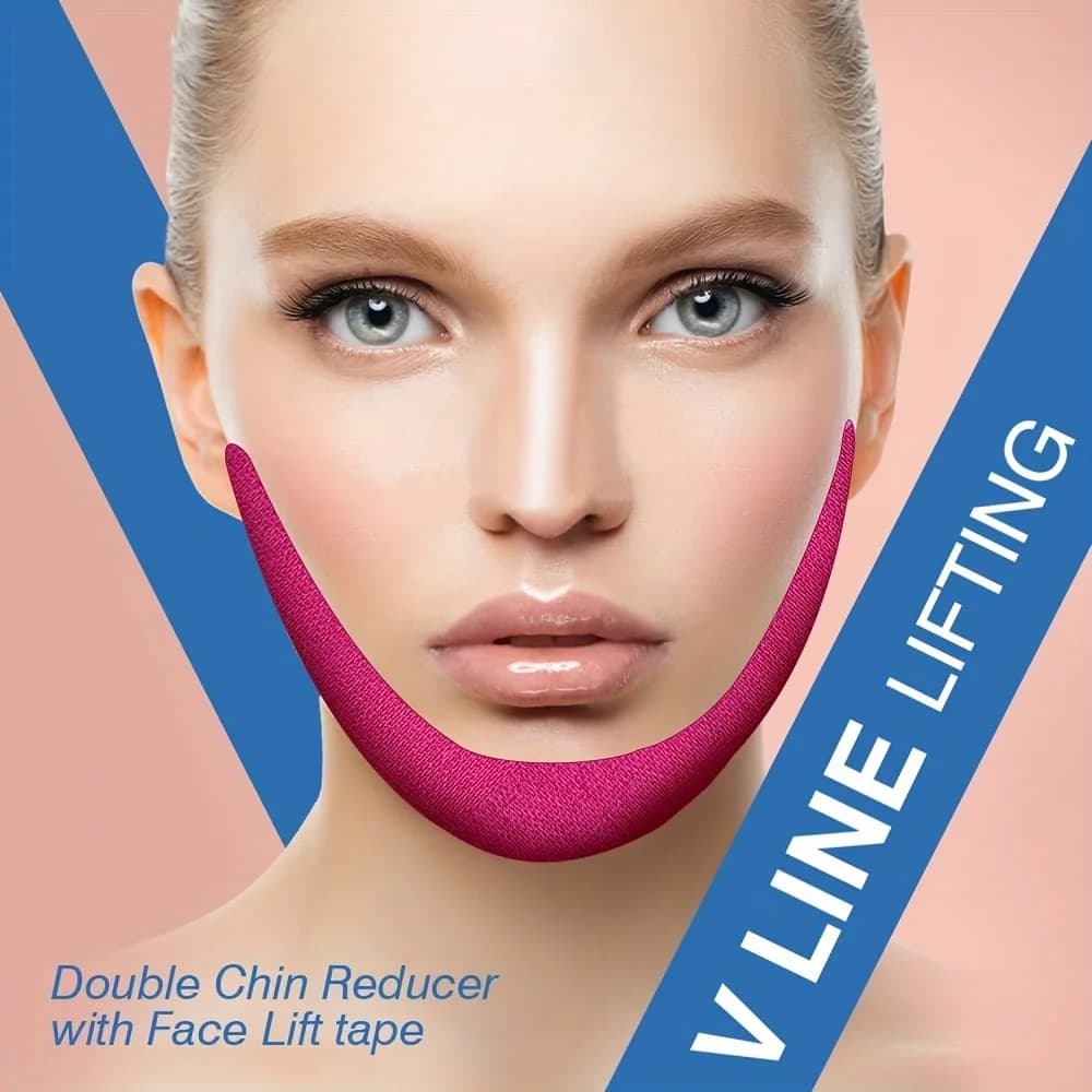 Reusable elastic face lift tape for jawline and neck — image 5