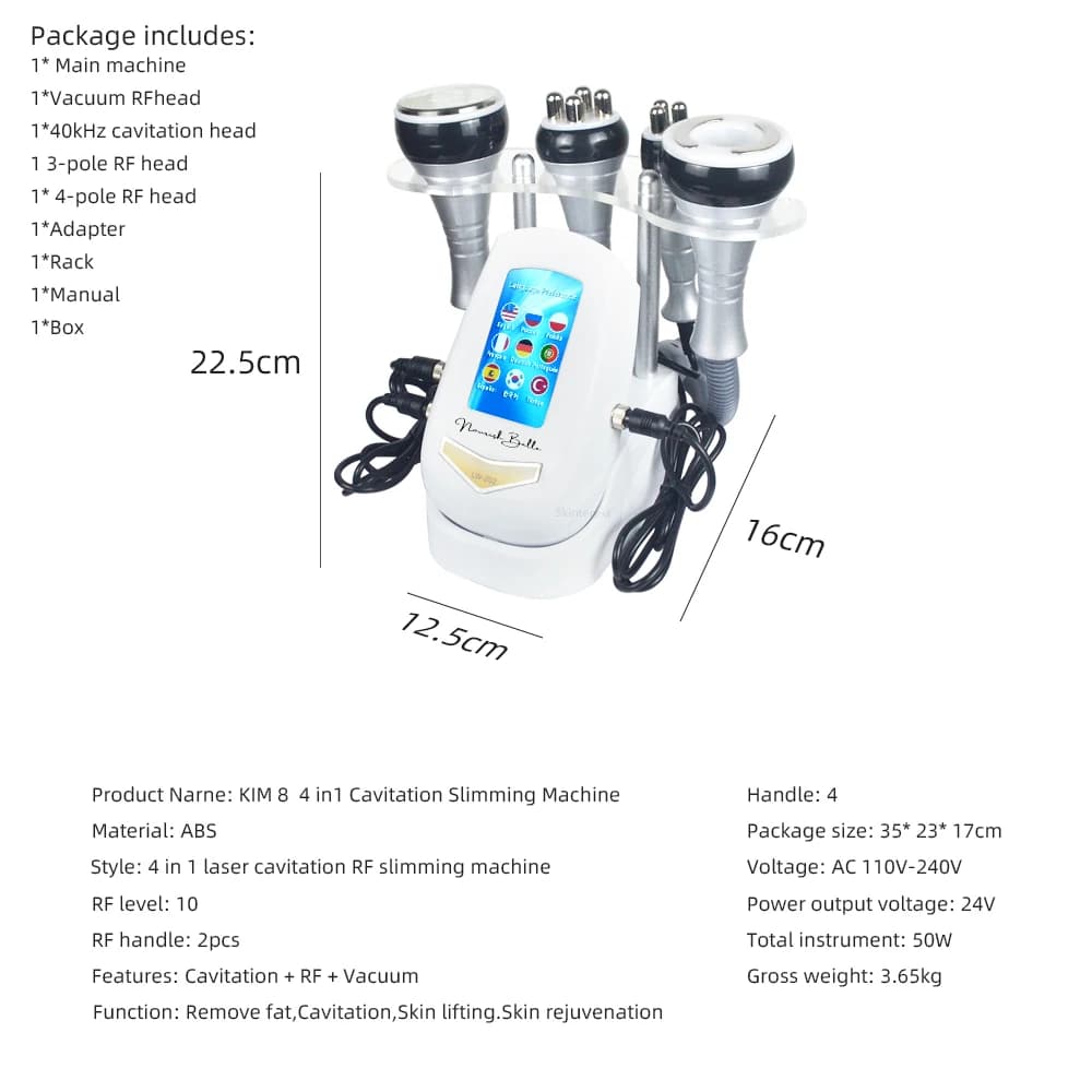 4-in-1 cavitation body slimming machine with vacuum suction — image 6