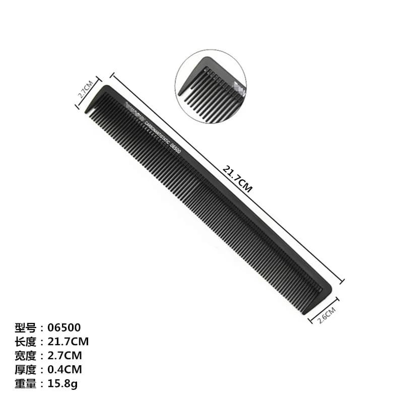 black ultra-thin flat hair comb — image 8