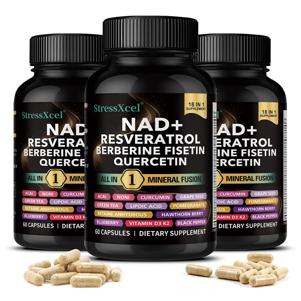 NAD+ and resveratrol vegan softgel bottle — image 8