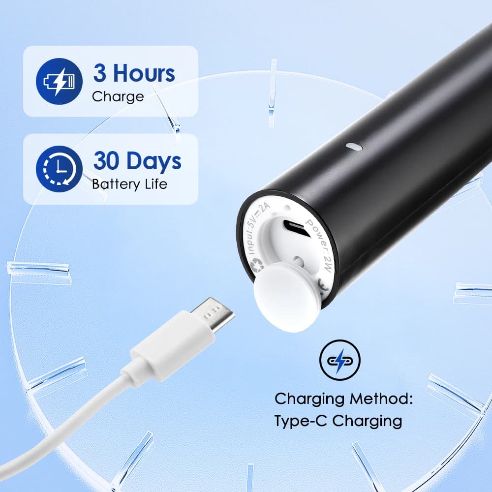 rotating electric toothbrush with four brush heads — image 5