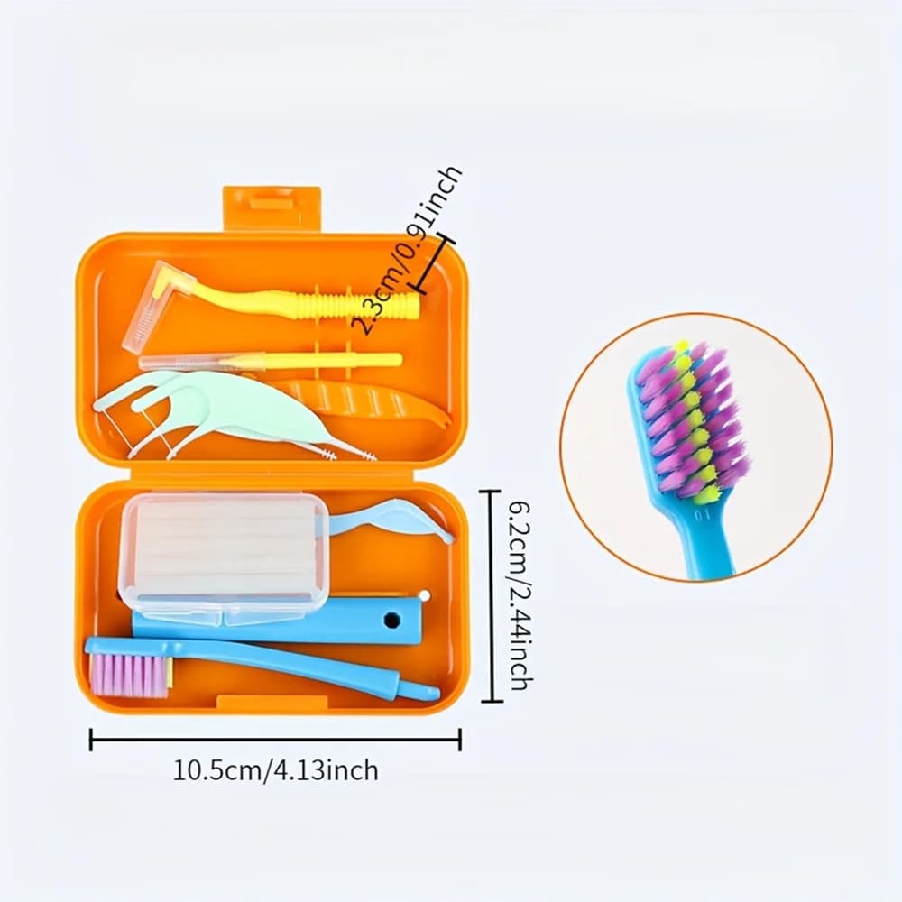 foldable orthodontic dental cleaning travel kit — image 8