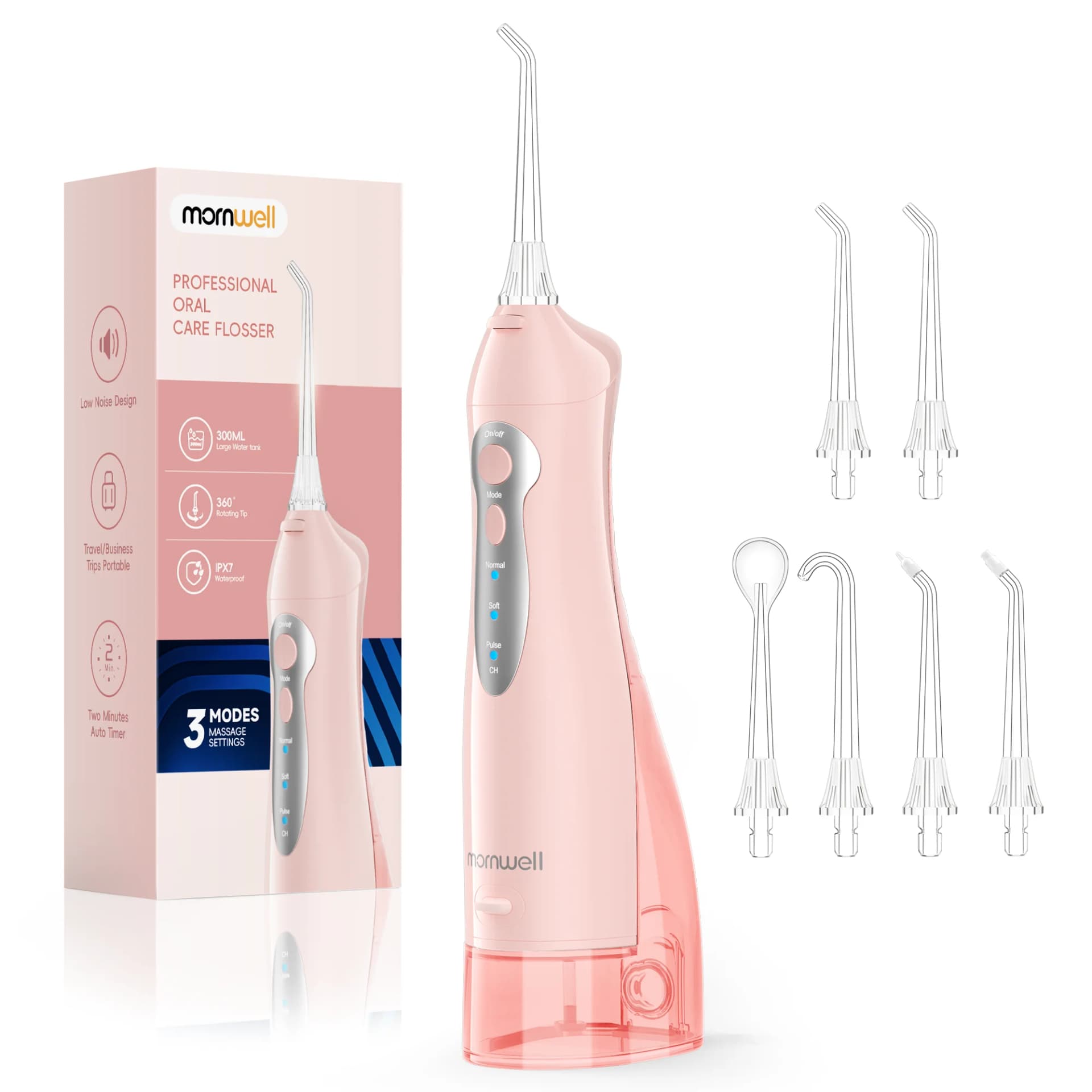 portable cordless water flosser with 6 jets — image 7