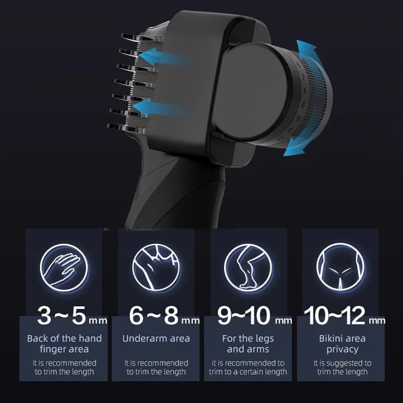 waterproof men's electric body hair trimmer — image 2