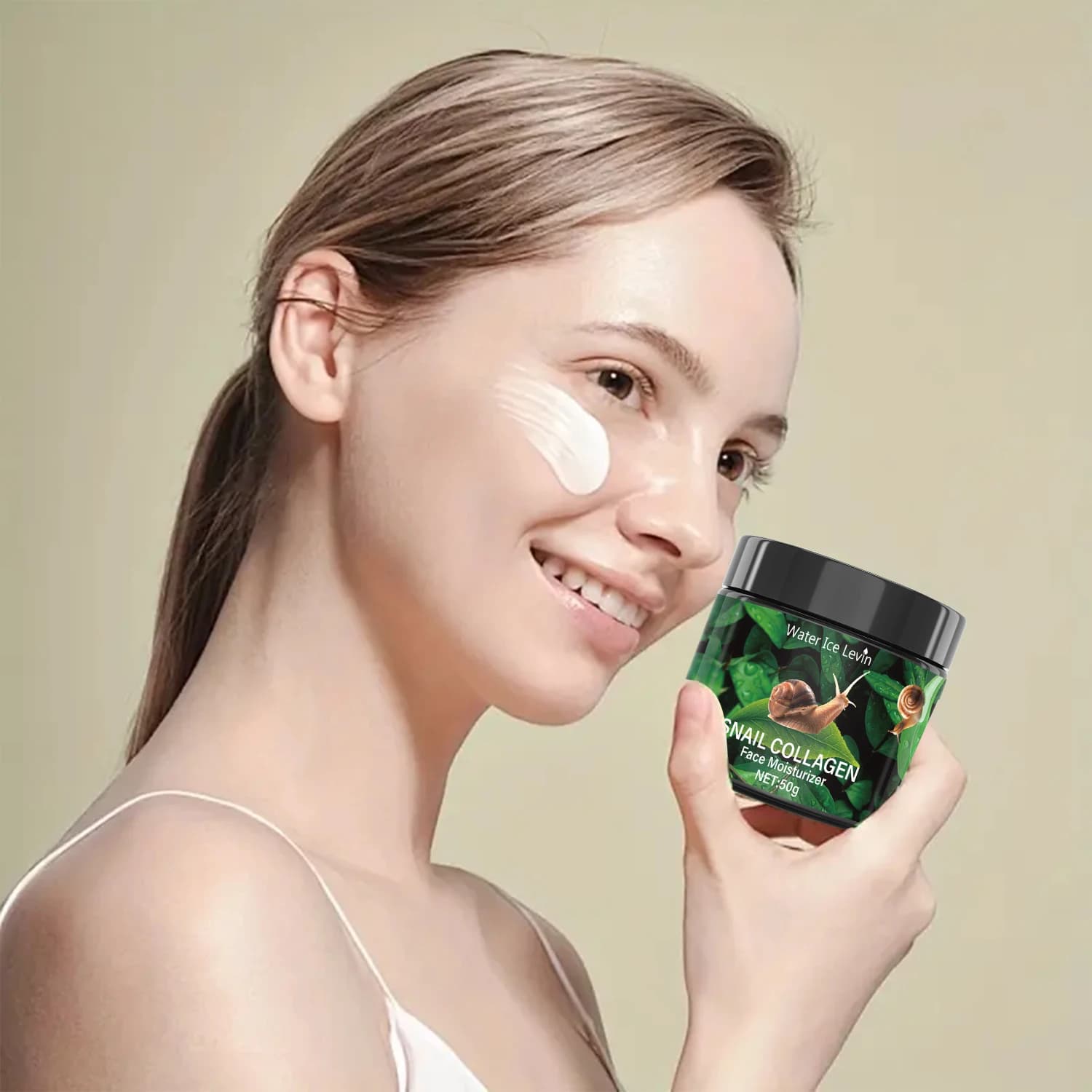 snail hydration cream tube with plant collagen and vitamin e — image 3
