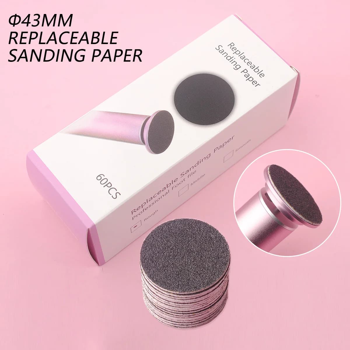 foot dead skin sandpaper for electric nail file — image 2