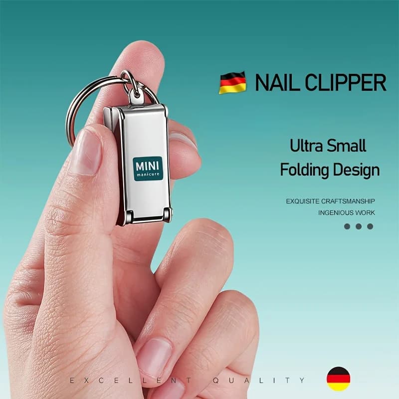 foldable stainless steel nail clippers set — image 1