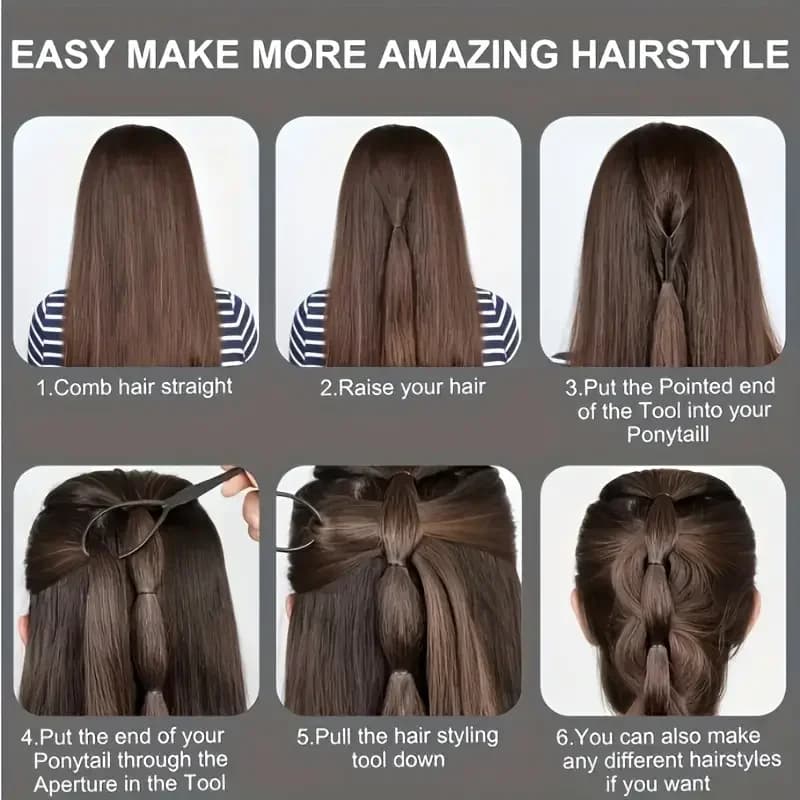 six-piece hair brush set with spray bottle — image 5