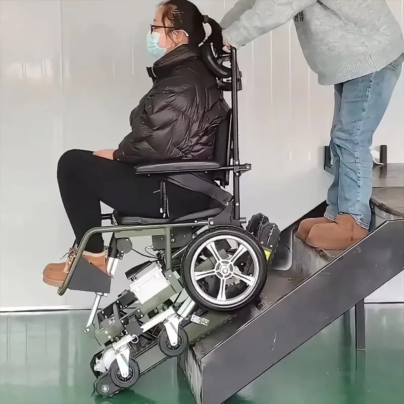 Electric Wheelchair with Stair-Climbing Capability
