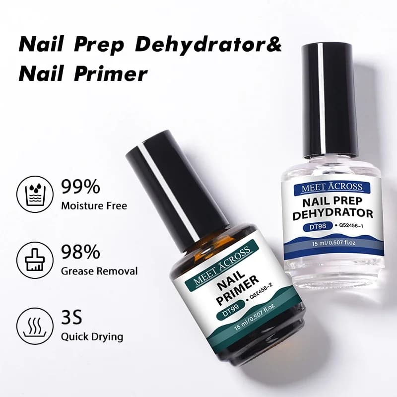 two 15 ml bottles of nail primer and dehydrator — image 4