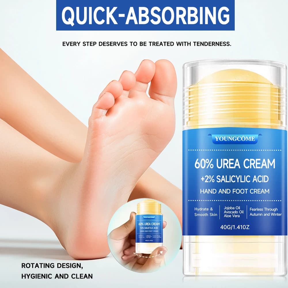 Urea and salicylic acid foot and hand cream tube — image 1