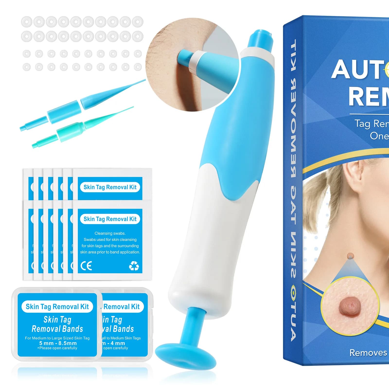 2-in-1 skin tag removal pen with cleansing swabs — image 5