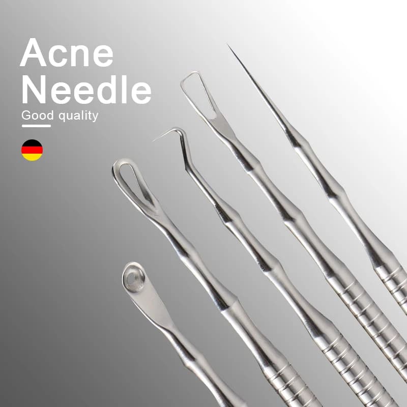 handheld blackhead extractor tool with needle tips — image 1