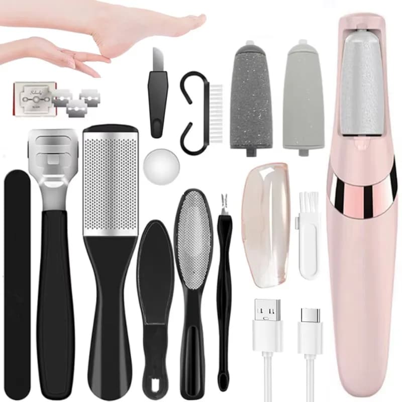 Rechargeable electric foot file with ten interchangeable heads — image 8