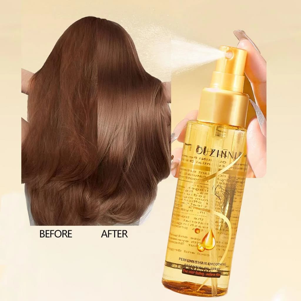 bottle of nourishing hair essential oil spray — image 1