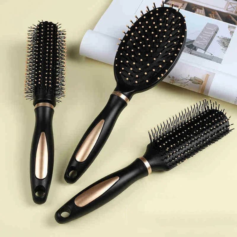 anti-static air bag hair brush with massage cushion — image 1