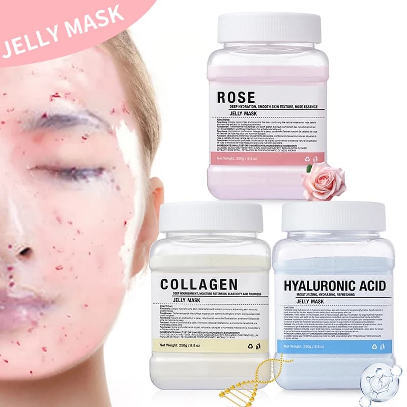 Rose Hyaluronic Acid Collagen Jelly Face Mask