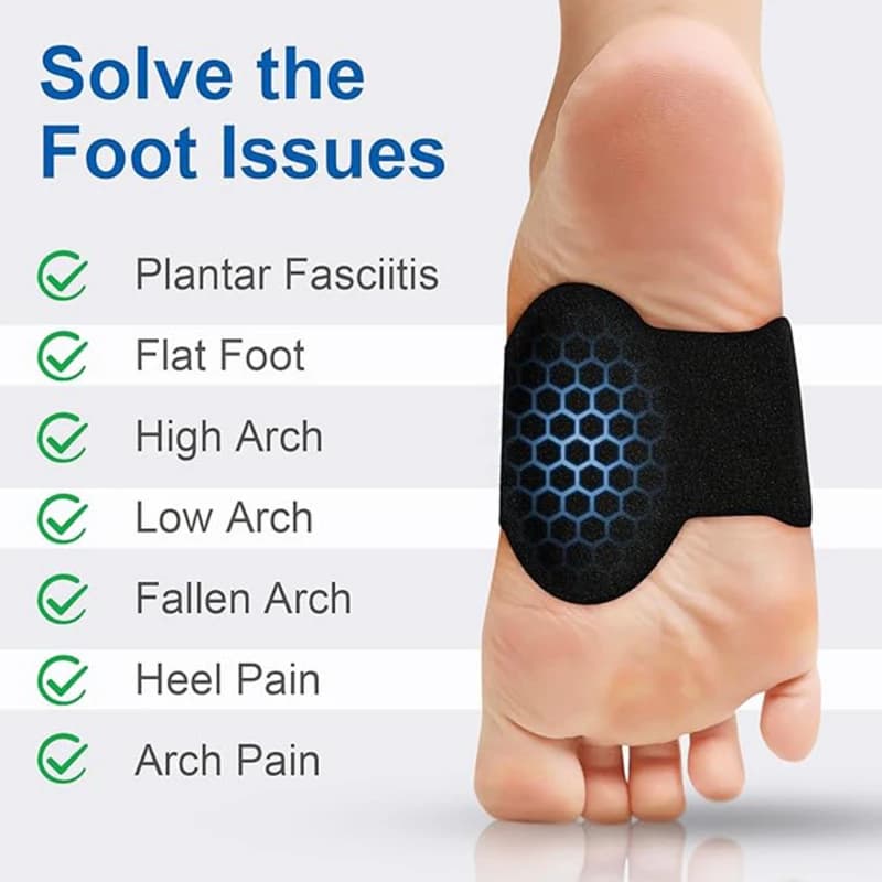 pair of arch support pads for flat foot correction — image 2