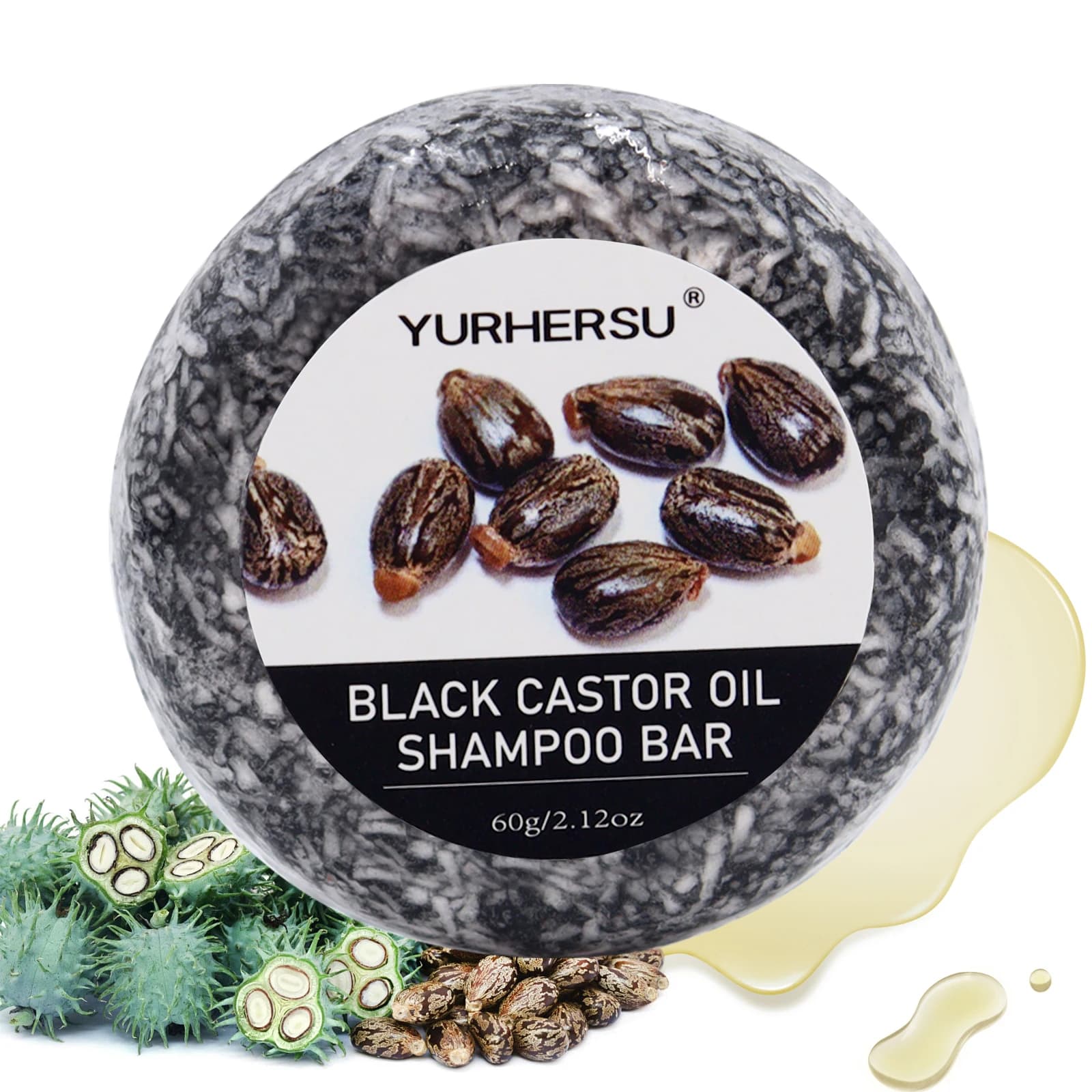 black castor 2-in-1 shampoo bar — image 1