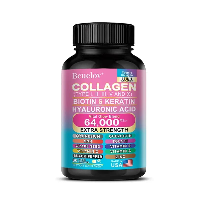 Collagen peptide powder in a white jar — image 8