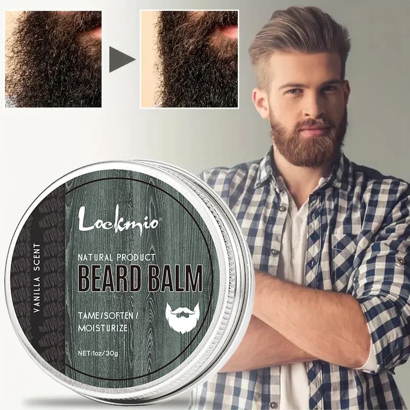Lockmio vanilla scented natural beard balm — image 5