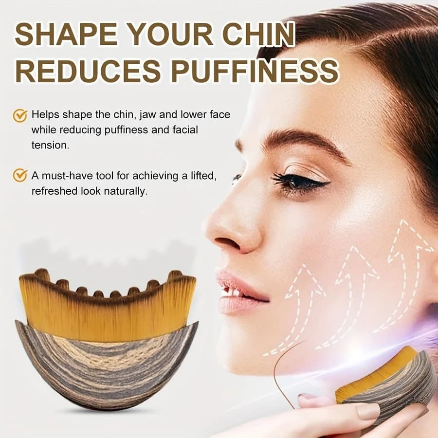 Lymphatic contour face brush for dry brushing — image 5