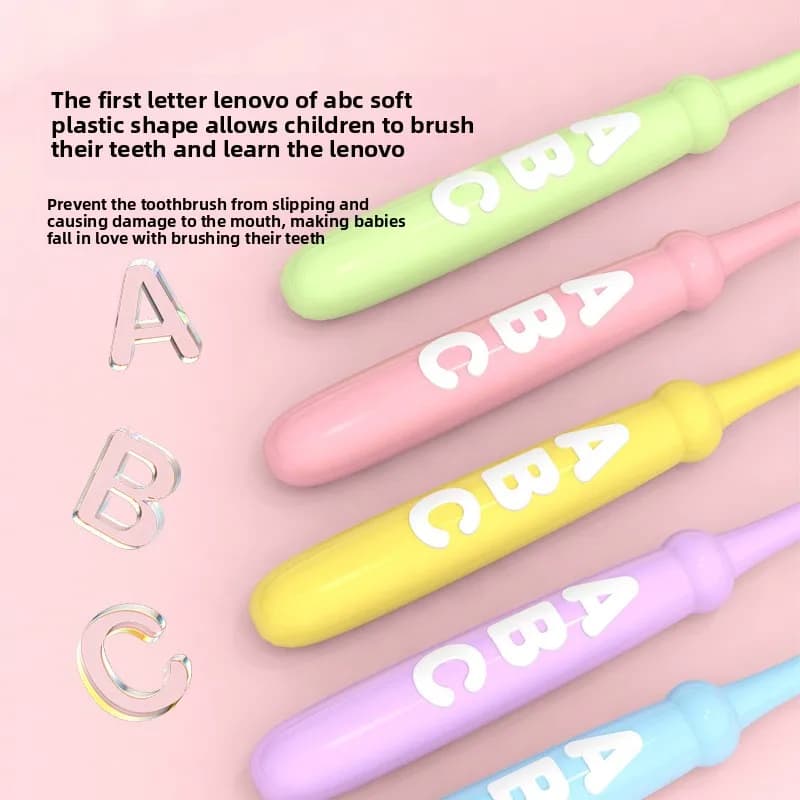 soft bristle alphabet cartoon kids toothbrush set — image 2