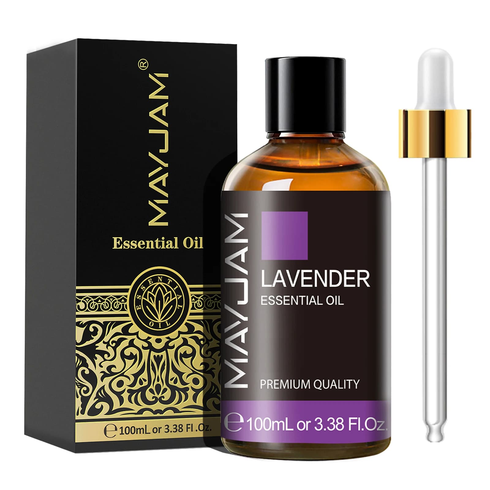 100 ml bottle of pure essential oil with glass dropper — image 2