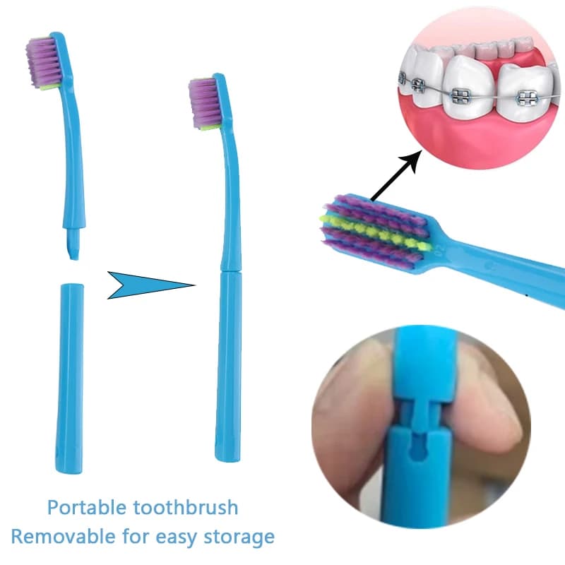 portable dental cleaning kit with toothbrush, interdental brush and tongue scraper — image 6