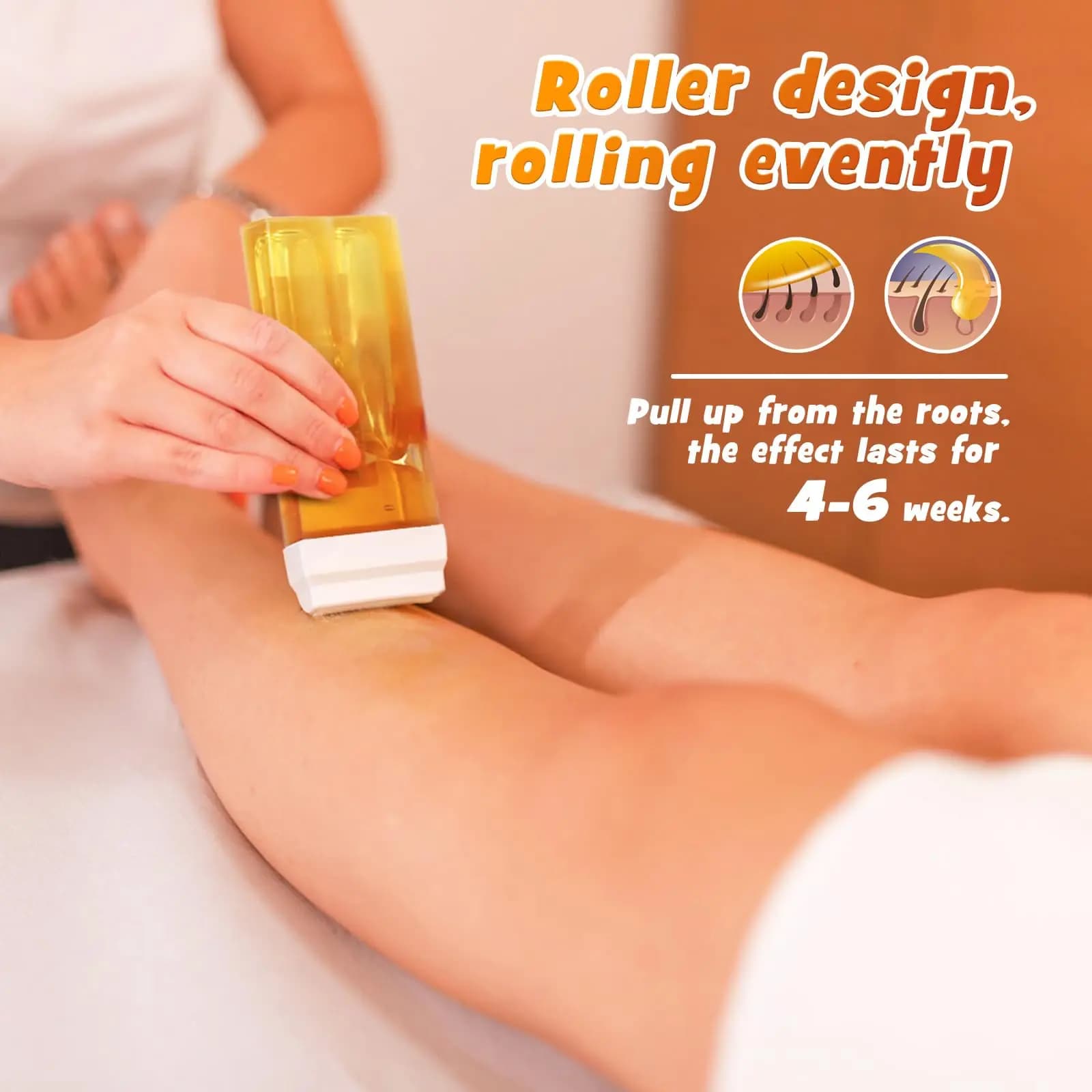 Honey and aloe vera roll-on wax cartridge — image 3