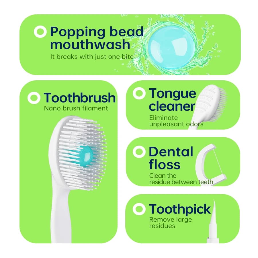 mini disposable travel toothbrush — image 2