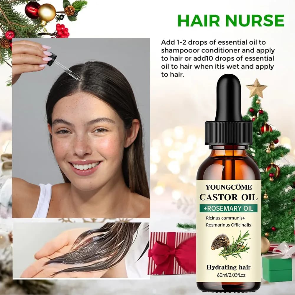 bottle of castor and rosemary hair growth oil — image 5