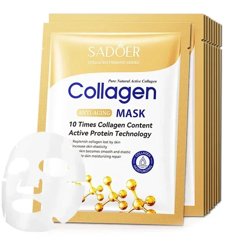 collagen anti-wrinkle face mask sheet pack — image 1