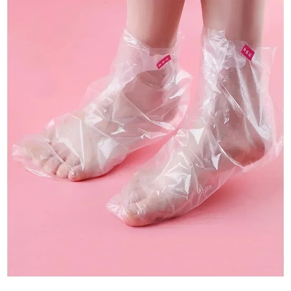 transparent disposable foot mask covers pack of 100 — image 3